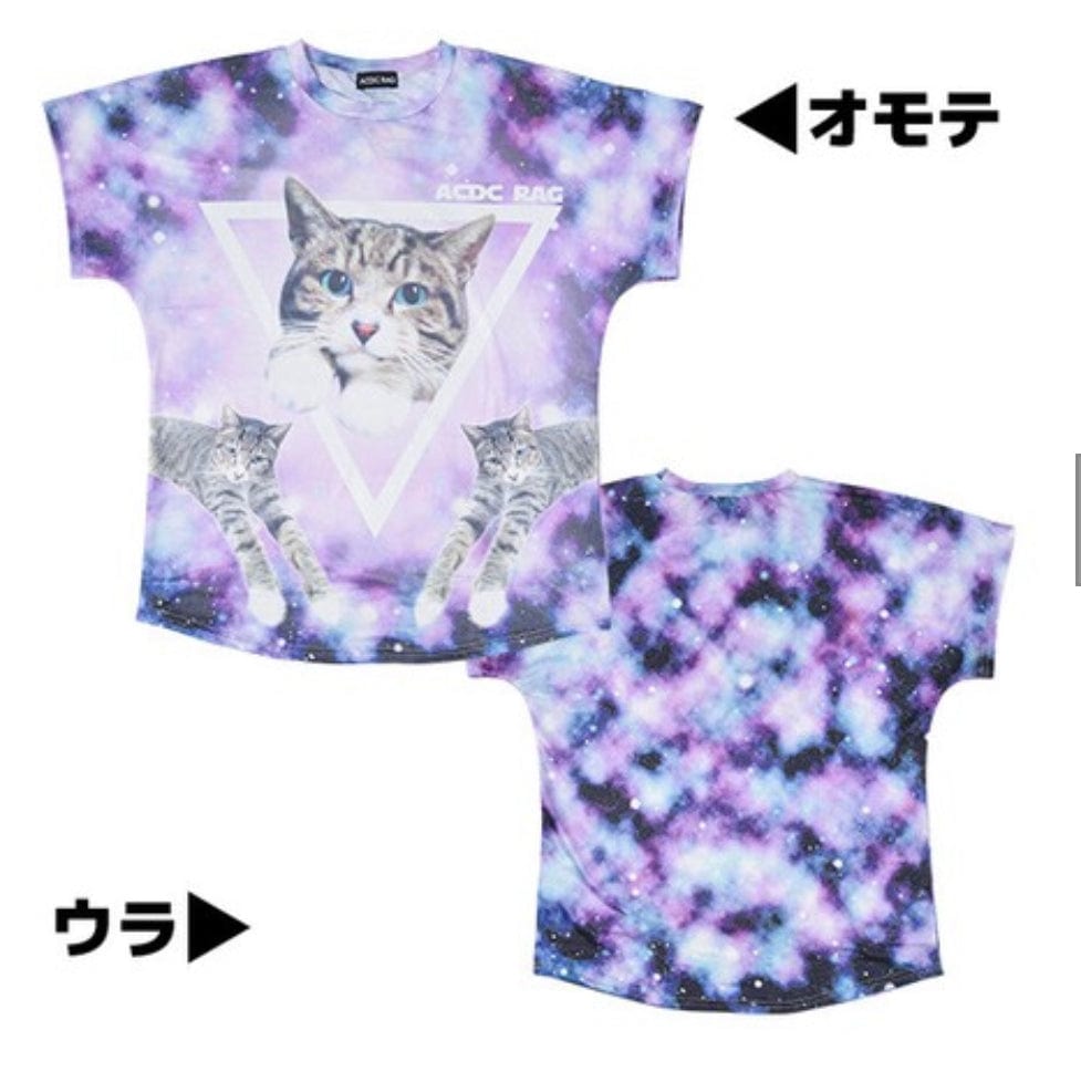 ACDC Rag ACDC Rag Galaxy Cat T-Shirt Kawaii Gifts 76298454