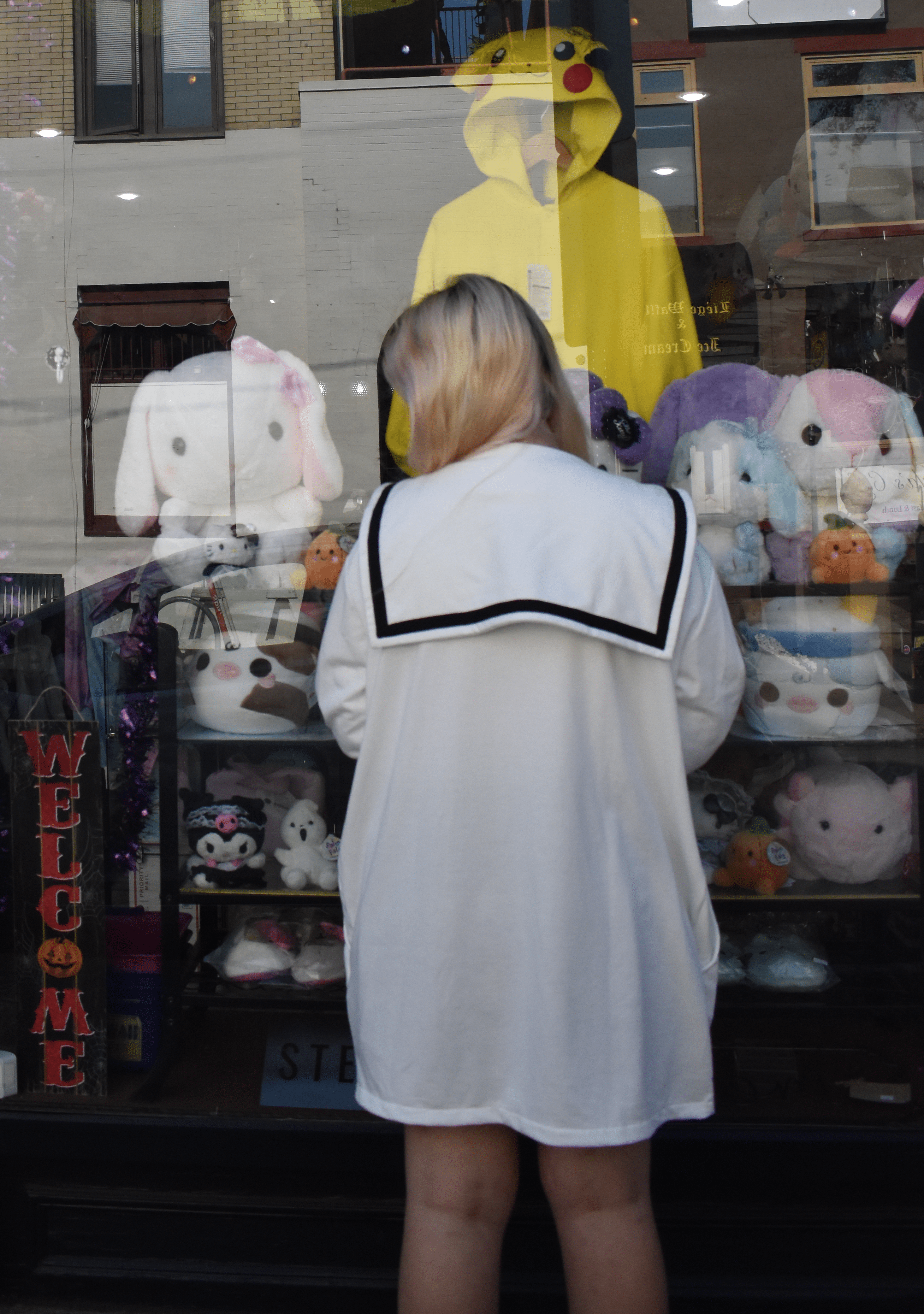 ACDC Rag ACDC RAG Punk Sailor White Long Hoodie Kawaii Gifts 2000000060606