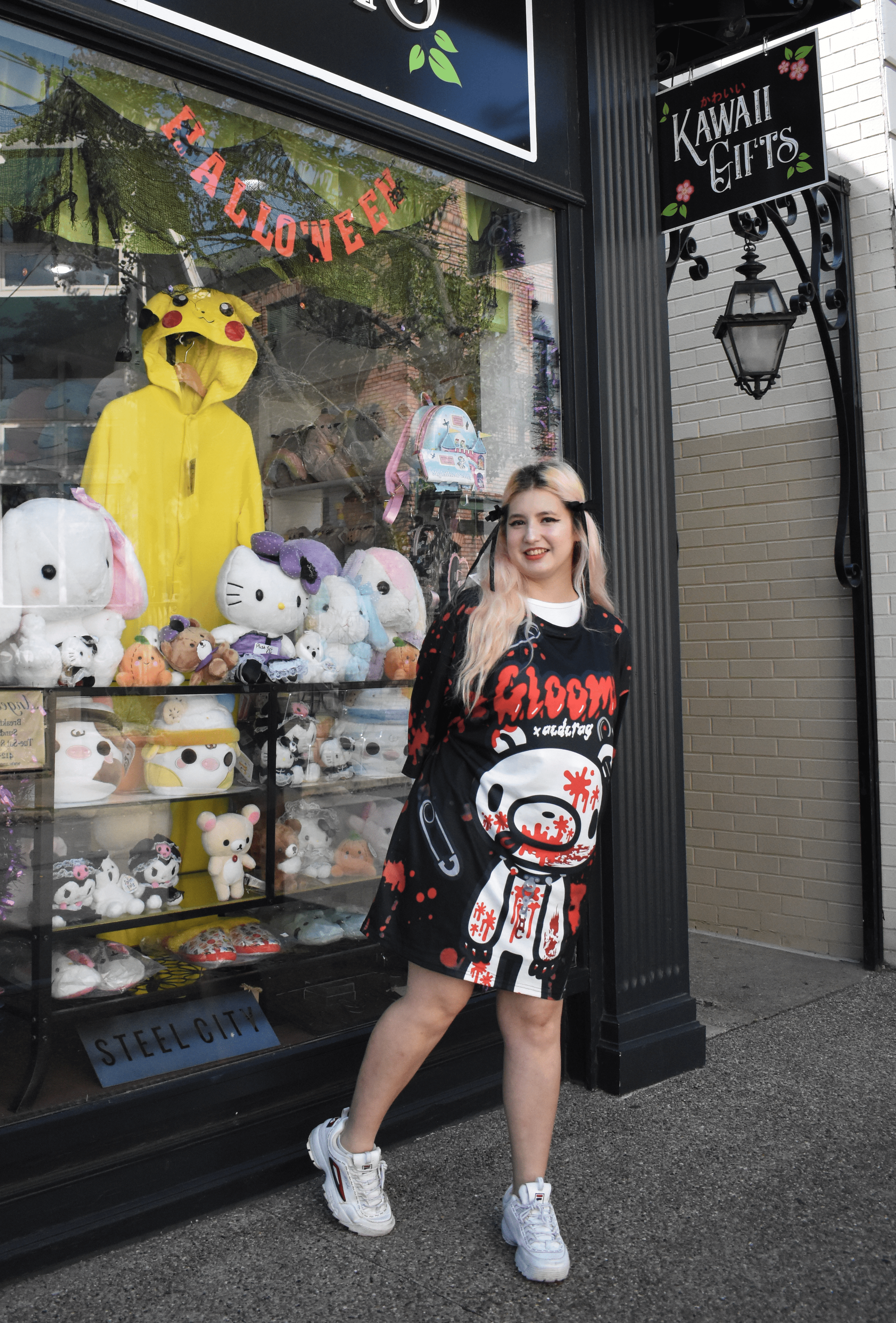 ACDC Rag ACDC Rag x Gloomy Bear Punk T-shirt Kawaii Gifts 2000000056210