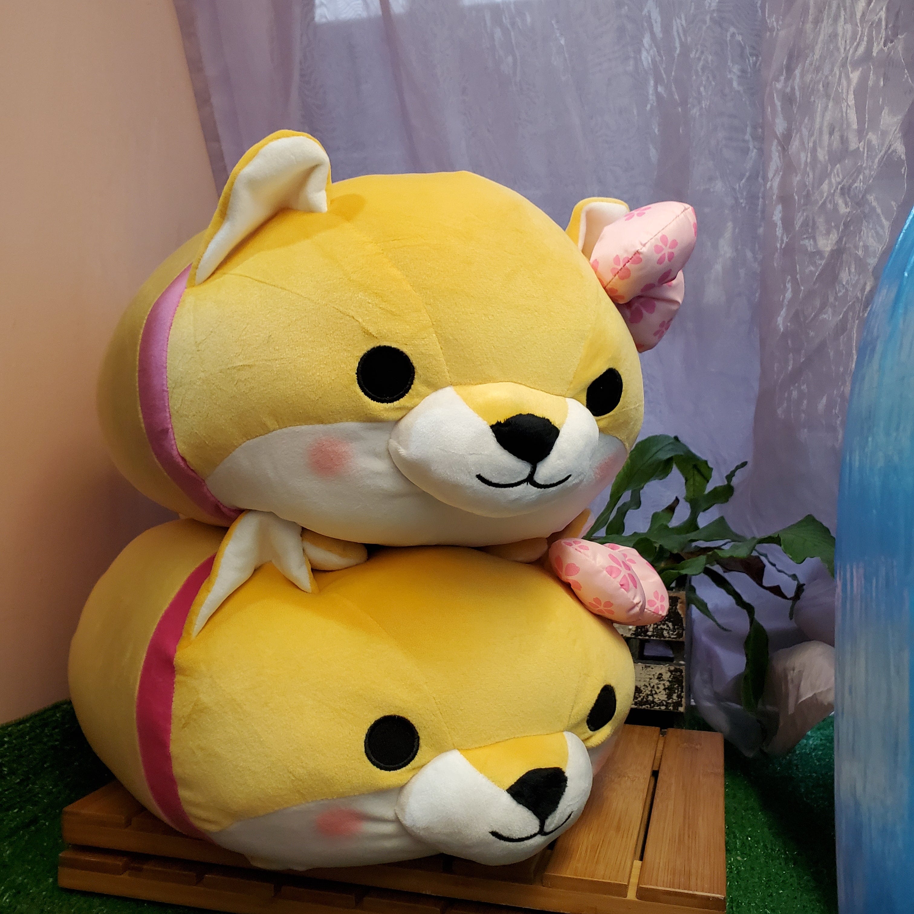 Aliquantum Mametaro & Sakura Shiba Inu 15" Mochi Plush Kawaii Gifts