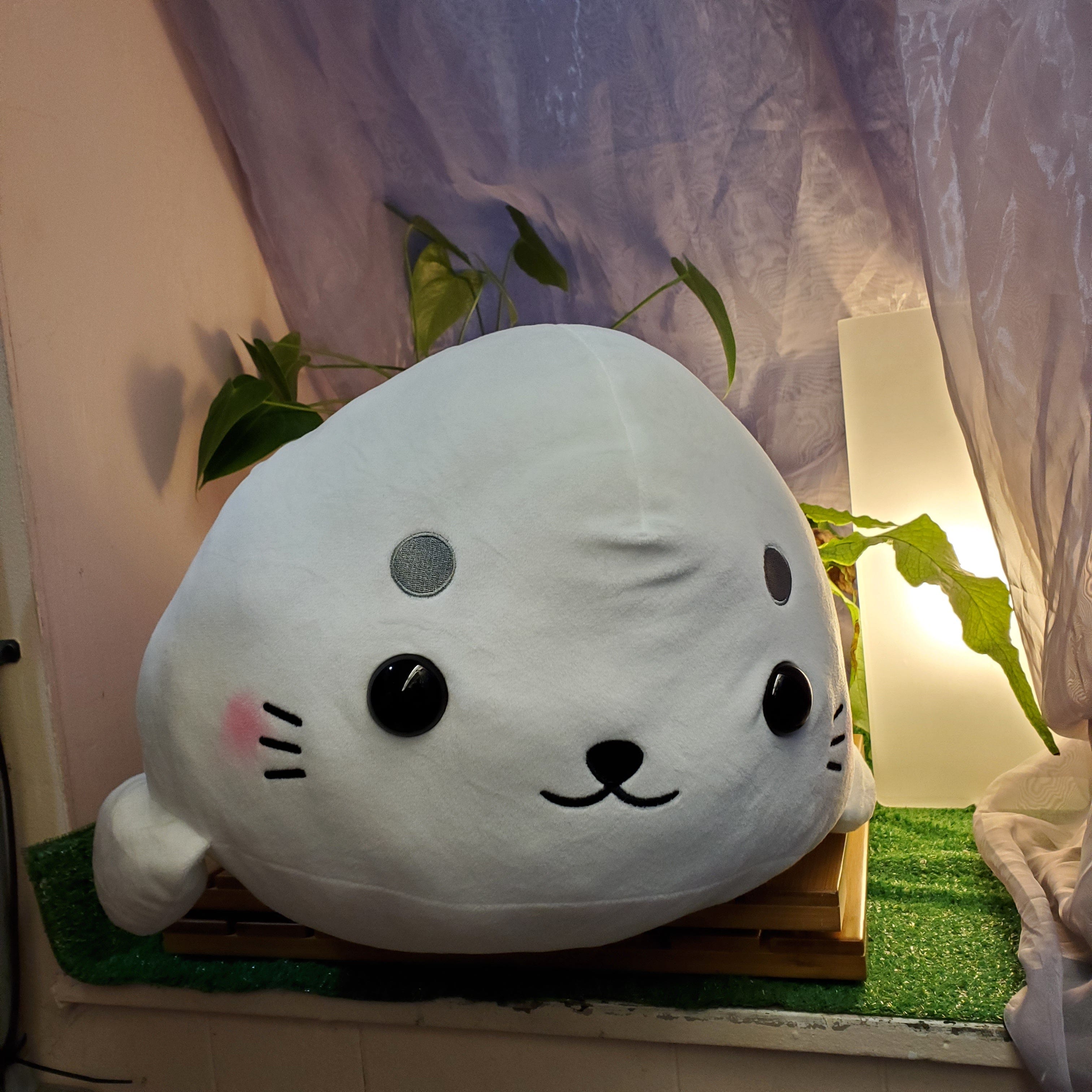 Aliquantum White Baby Seal 20" X-Large Mochi Plush Kawaii Gifts 843074110899