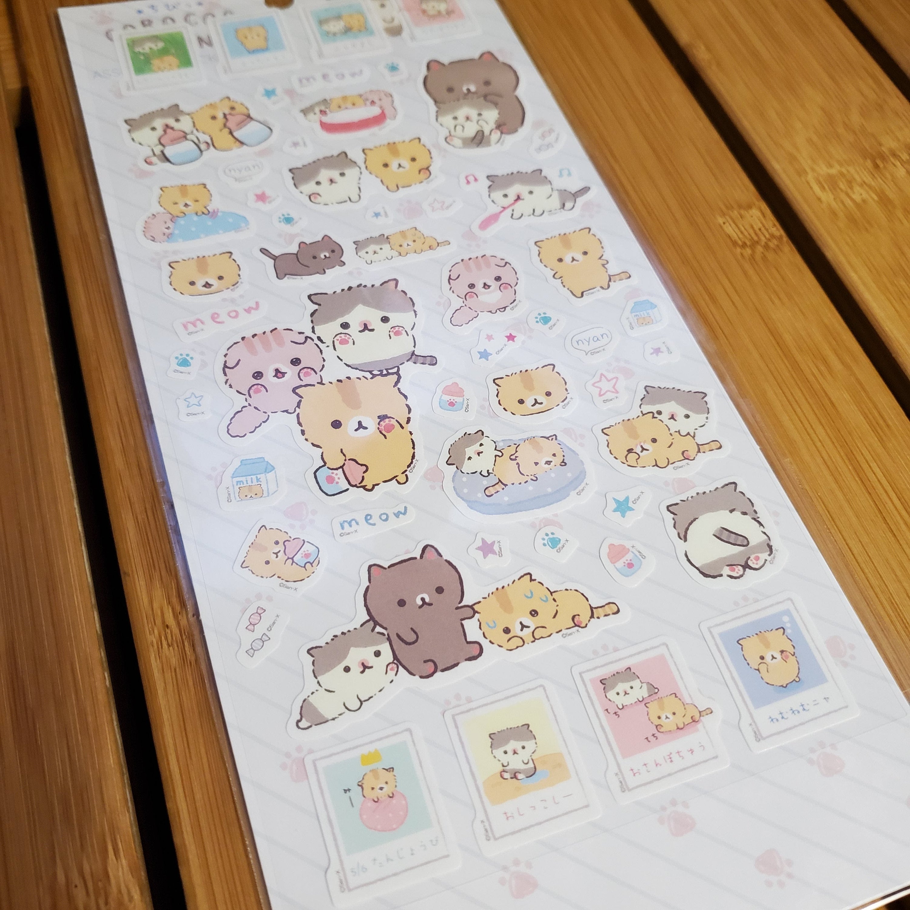 Aliquantum CoroCoro CoroNyan Kittens Stickers Stripe Kawaii Gifts 843074167404