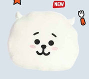 Coussin En Peluche BT21 VAN By Aurora - Personnage Officiel Line Friends - Gris Et Blanc - Remplissage Recyclé - Décoration Chambre Ou Doudou