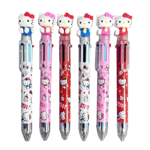 BeeCrazee Hello Kitty Mascot 6-Color Pen Kawaii Gifts
