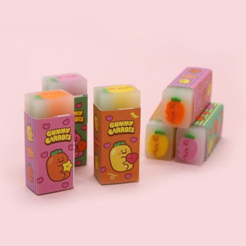 BeeCrazee Gummy Carrots Surprise Eraser Kawaii Gifts 8809696338099
