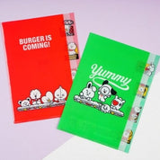 BeeCrazee BT21 4-INDEX FILE/FOLDER RED Kawaii Gifts 8804224217723