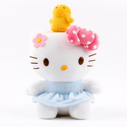 BeeCrazee Hello Kitty Chickies 12" Plushies Blue Dress Kawaii Gifts