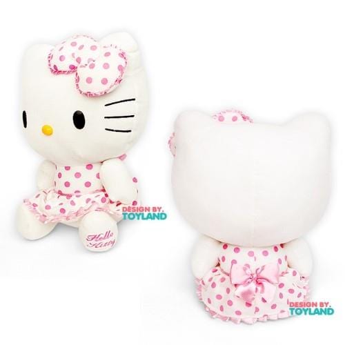 BeeCrazee Hello Kitty Pink Dot Dress 10" Plush Kawaii Gifts 8809243721244