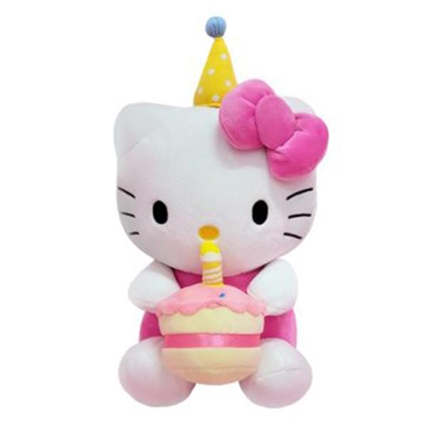 BeeCrazee Sanrio 12" Birthday Cake Plush: Hello Kitty, My Melody, Kuromi, Cinnamoroll Hello Kitty Kawaii Gifts 8809571503550