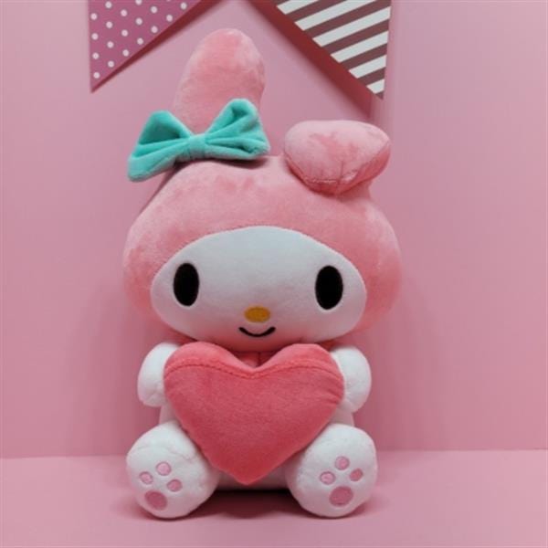 BeeCrazee Sanrio 12" Heart Plush: My Melody, Cinnamoroll, Pompompurin My Melody Kawaii Gifts 8809571502218