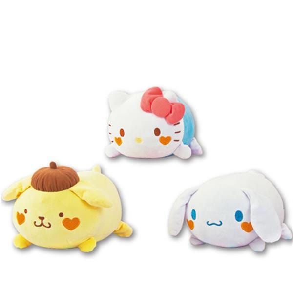 BeeCrazee Sanrio Characters Mochiri Relax Plush: 6" Hello Kitty, Cinnamoroll, Pompompurin Kawaii Gifts
