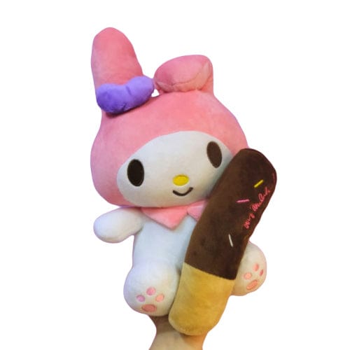 BeeCrazee Sanrio Friends Choco Stick 12" Plush Hello Kitty, My Melody, Kuromi Cinnamoroll, Pompompurin Kawaii Gifts