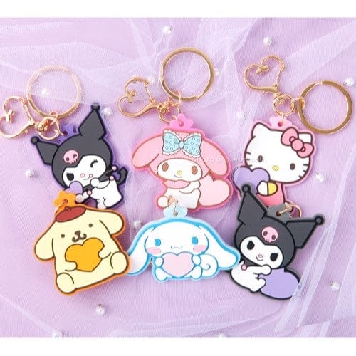 BeeCrazee SANRIO Friends Large Rubber Surprise Keychains Kawaii Gifts 8809394879252