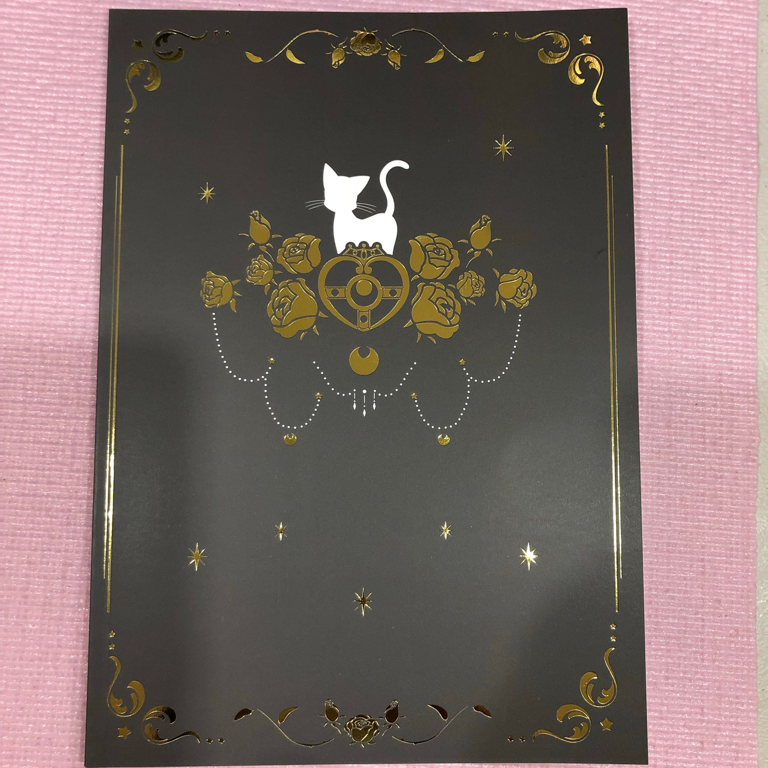 BeeCrazee SAILOR MOON CRYSTAL B5 Lined NOTEBOOKS Cat Silhouette Black Kawaii Gifts 61964469