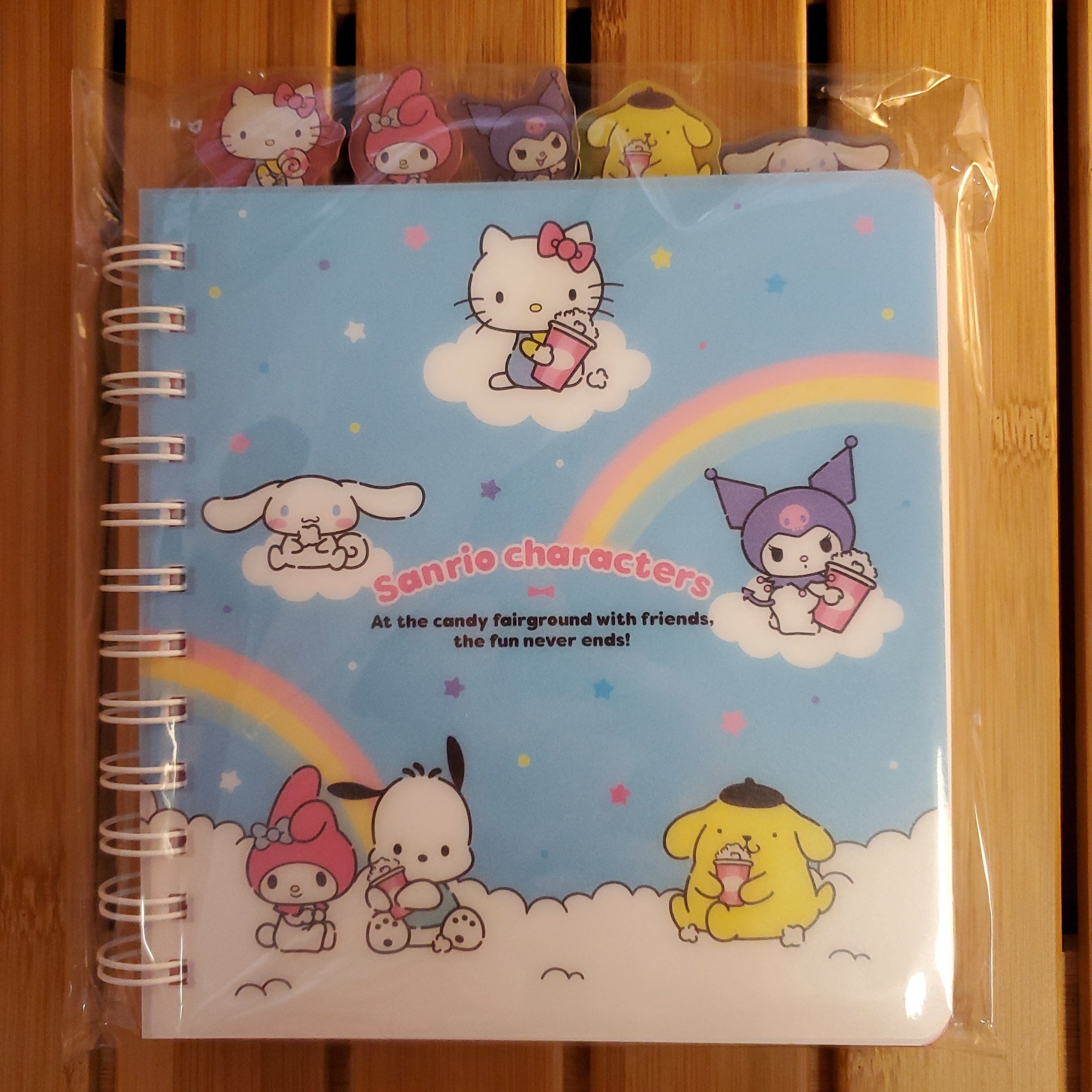 BeeCrazee Sanrio Friends Fun Day at the Fair Indexed Notebooks Blue Kawaii Gifts 92919254