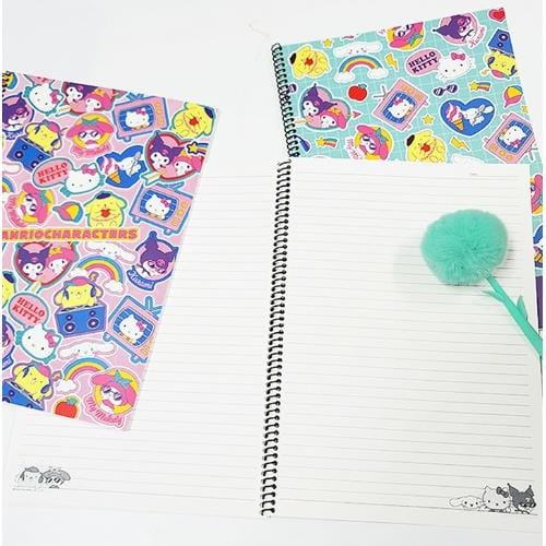 BeeCrazee Hello Kitty and Friends Thin Spiral A4 Notebooks Kawaii Gifts