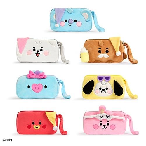 BeeCrazee BT21 Baby Plushy Pouches with Handy Straps Kawaii Gifts