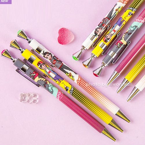BeeCrazee Pokemon Trainers 0.5mm Mechanical Pencils with Jewel Top Kawaii Gifts 8802035129051