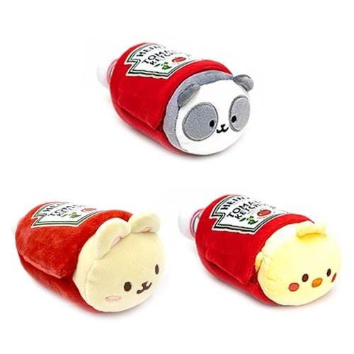 BeeCrazee Heinz Anirollz Small Plush in Heinz Ketchup Bottle Wrap Kawaii Gifts