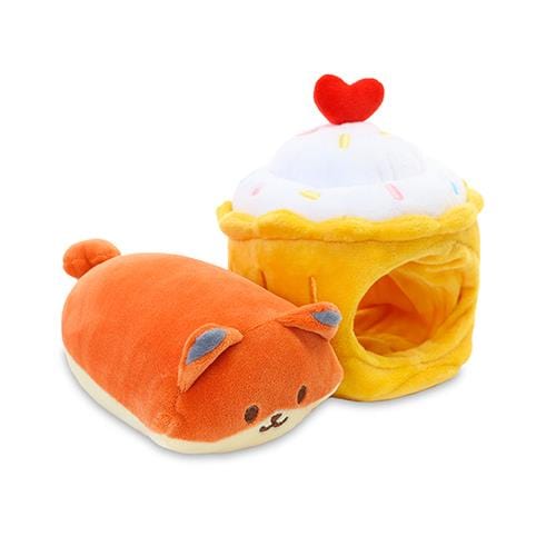 BeeCrazee Freshly Baked Anirollz Removable Small Plushies: Cherry Pie, Cupcake, Waffle, S'mores & Bread Cupcake Foxiroll Kawaii Gifts 810043601979