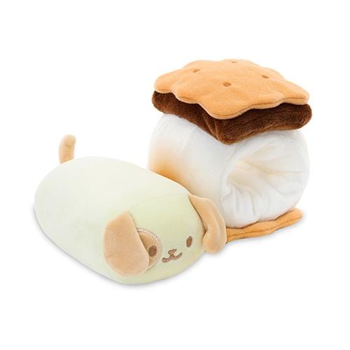 BeeCrazee Freshly Baked Anirollz Removable Small Plushies: Cherry Pie, Cupcake, Waffle, S'mores & Bread S'mores Puppiroll Kawaii Gifts 810043601955
