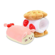 BeeCrazee Freshly Baked Anirollz Removable Small Plushies: Cherry Pie, Cupcake, Waffle, S'mores & Bread Waffle Kittiroll Kawaii Gifts 810043601931