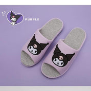 BeeCrazee Kuromi & My Melody Face Indoor Slippers Kawaii Gifts