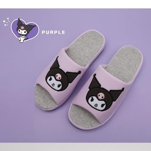 BeeCrazee Kuromi & My Melody Face Indoor Slippers Kawaii Gifts