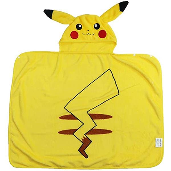 BeeCrazee Pokemon Pikachu 3-WAY Throw Blanket with Hoodie Kawaii Gifts 4522654113128