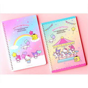 BeeCrazee Sanrio Friends Spiral Notebooks: Hello Kitty, My Melody, Kuromi, Pompompurin, Cinnamoroll Kawaii Gifts
