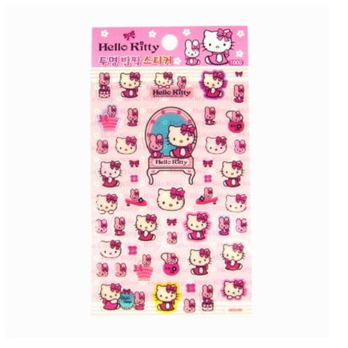BeeCrazee Hello Kitty CLEAR Epoxy STICKER Kawaii Gifts 8804224062934