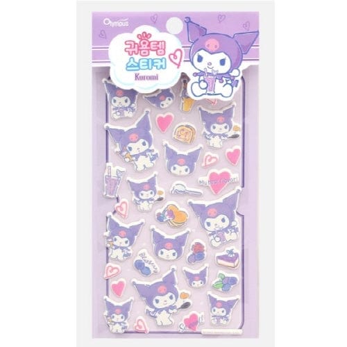 BeeCrazee Sanrio Friends Puffy Stickers: My Melody, Kuromi, Pompompurin, Cinnamoroll Kuromi Kawaii Gifts