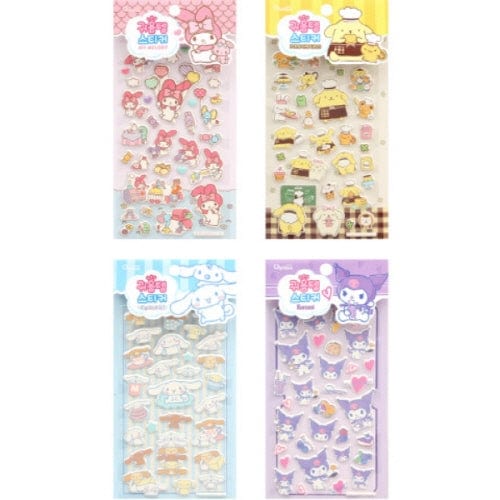 BeeCrazee Sanrio Friends Puffy Stickers: My Melody, Kuromi, Pompompurin, Cinnamoroll SURPRISE Kawaii Gifts 8809394877937