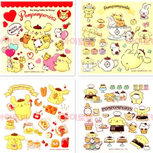 BeeCrazee Sweet Pompom Purin 4-Style Stickers Kawaii Gifts 74757557
