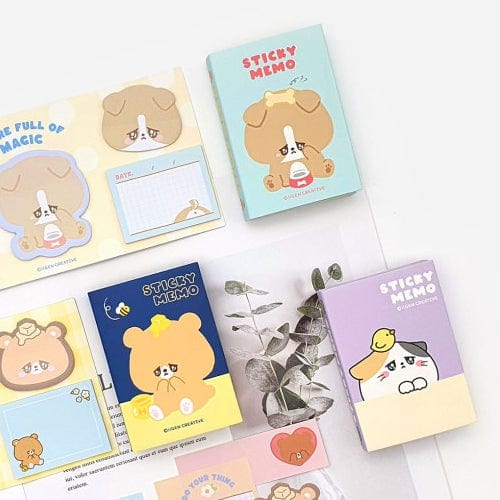 BeeCrazee Sad Animal Friends 5-Side Surprise Sticky Notes Kawaii Gifts 8809730783502