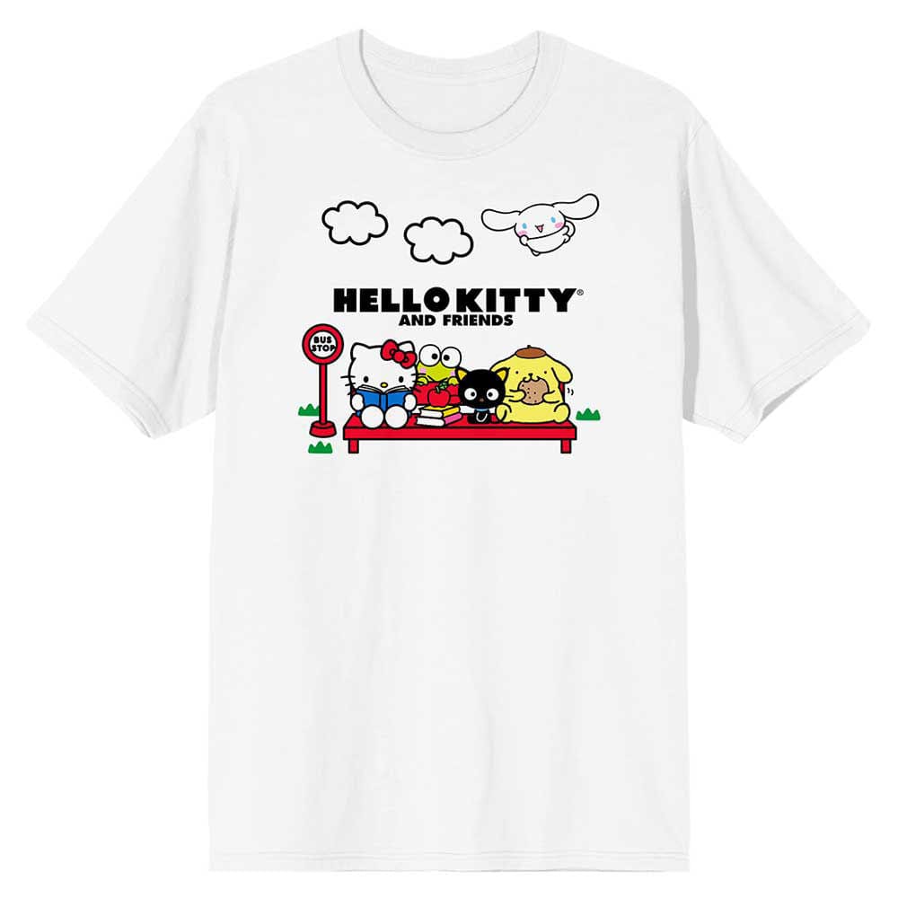BioWorld Hello Kitty & Friends Bus Stop White Tee Unisex Kawaii Gifts