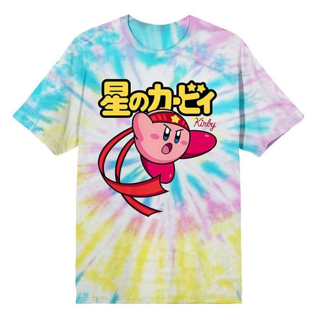 BioWorld Kirby Kick Tie Dye T-Shirt Kawaii Gifts