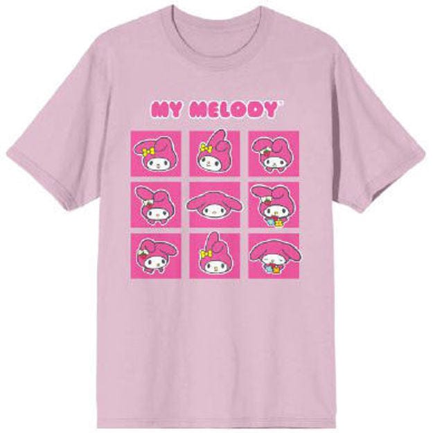 BioWorld My Melody's Many Expressions Unisex Pink Tees Kawaii Gifts