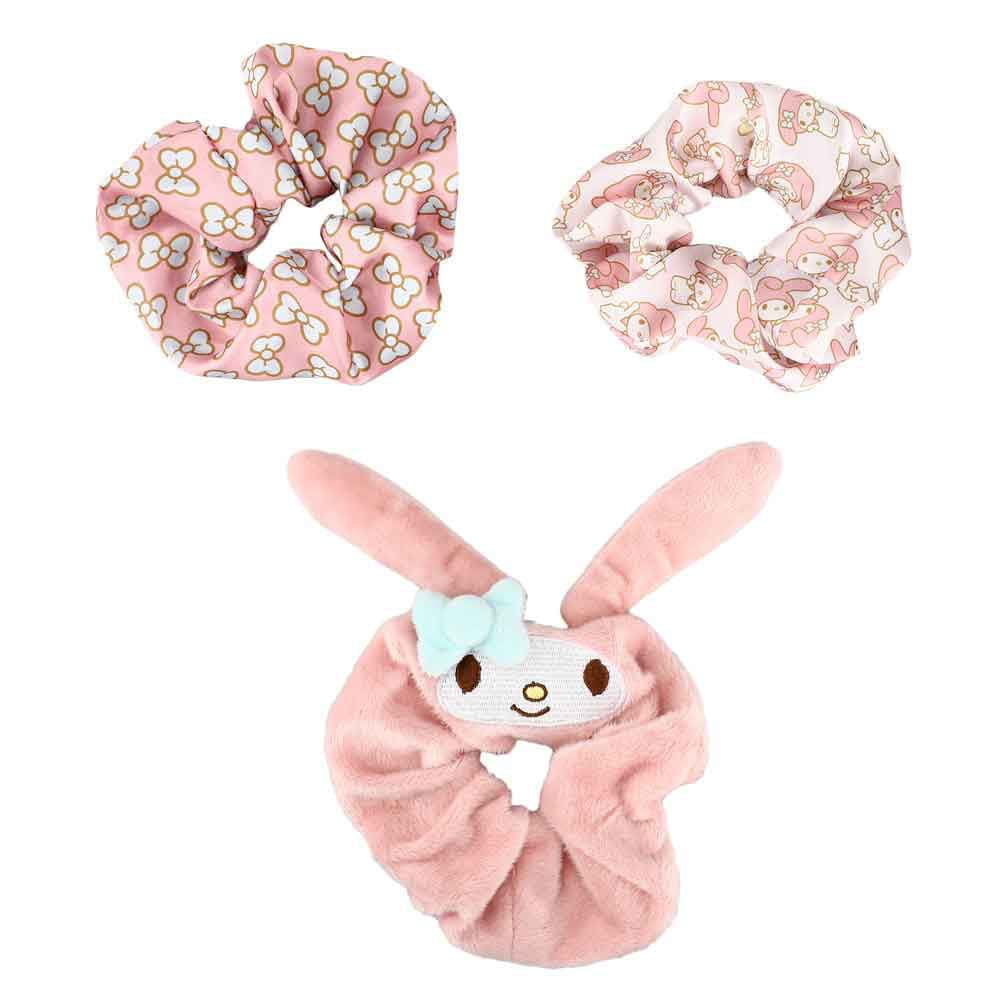 BioWorld Sanrio Hair Scrunchies 3-Pack Kawaii Gifts