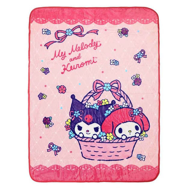 BioWorld Kuromi & My Melody Fleece Throw Blanket Kawaii Gifts 196179609837