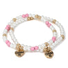 Charm It 4mm Gold Pearl Stretch Bead Bracelet Set Kawaii Gifts 794187089643