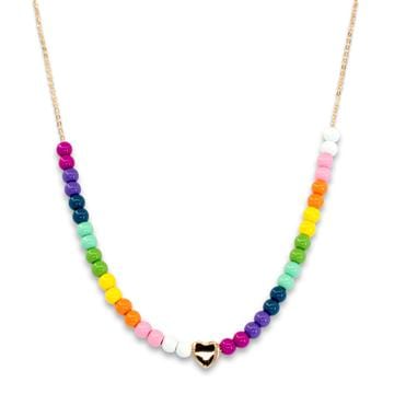 Charm It 4mm Gold Rainbow Bead Necklace Kawaii Gifts 794187087045