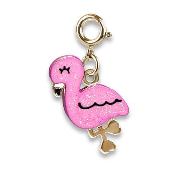 Charm It Gold Glitter Flamingo Charm Kawaii Gifts 794187081692