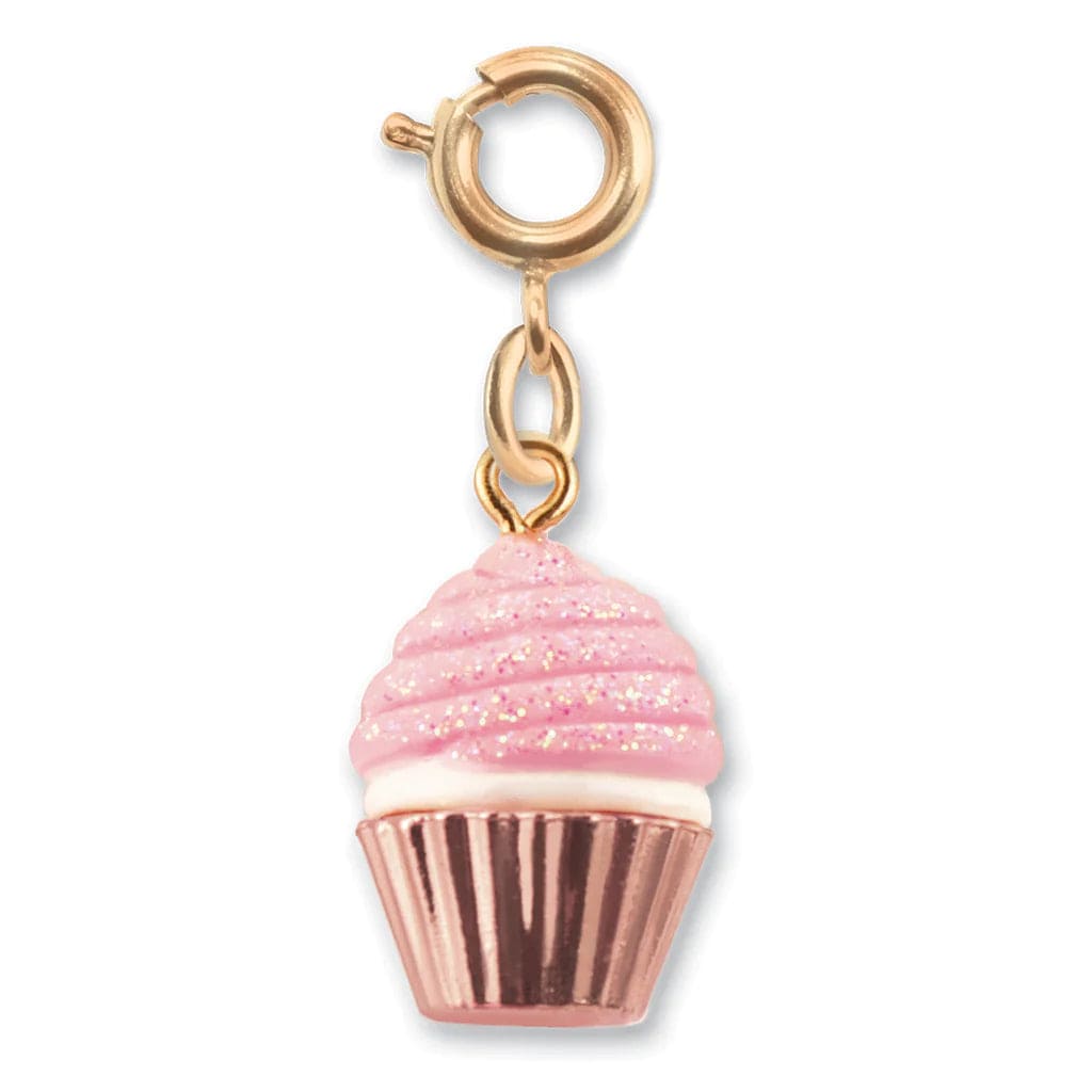 Charm It Gold Pink Glitter Cupcake Charm Kawaii Gifts 794187077664