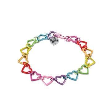 Charm It Rainbow Heart Link Bracelet Kawaii Gifts 794187061199