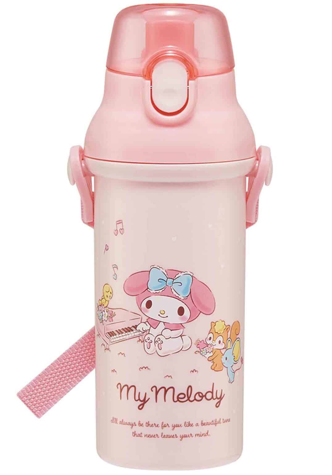 Clever Idiots Sanrio Friends Easy Pop-Up Water Bottle : Cinnamoroll, Hello Kitty, My Melody My Melody Kawaii Gifts 4973307600357