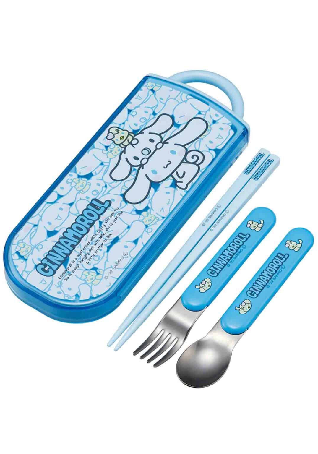 My Melody Lunch Tableware Spoon Chopsticks Fork Utensils Set in Case Pink  Sanrio Inspired by You.