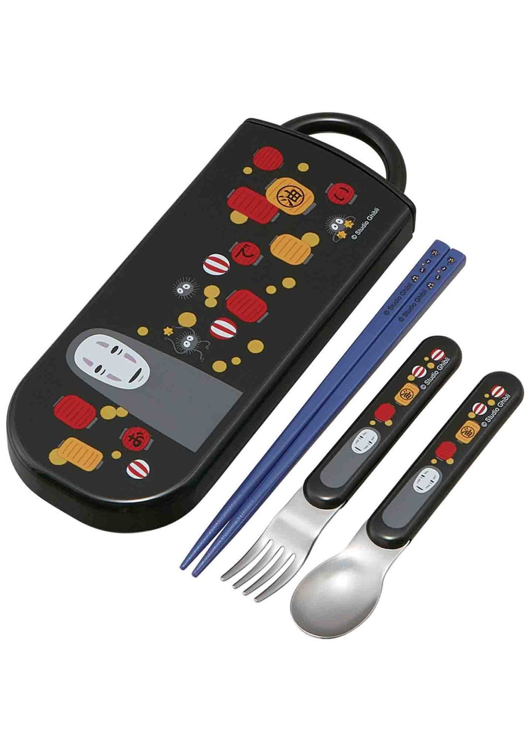 Clever Idiots Spirited Away: Chopsticks, Fork and Spoon Set (Lanterns) Kawaii Gifts 4973307547454