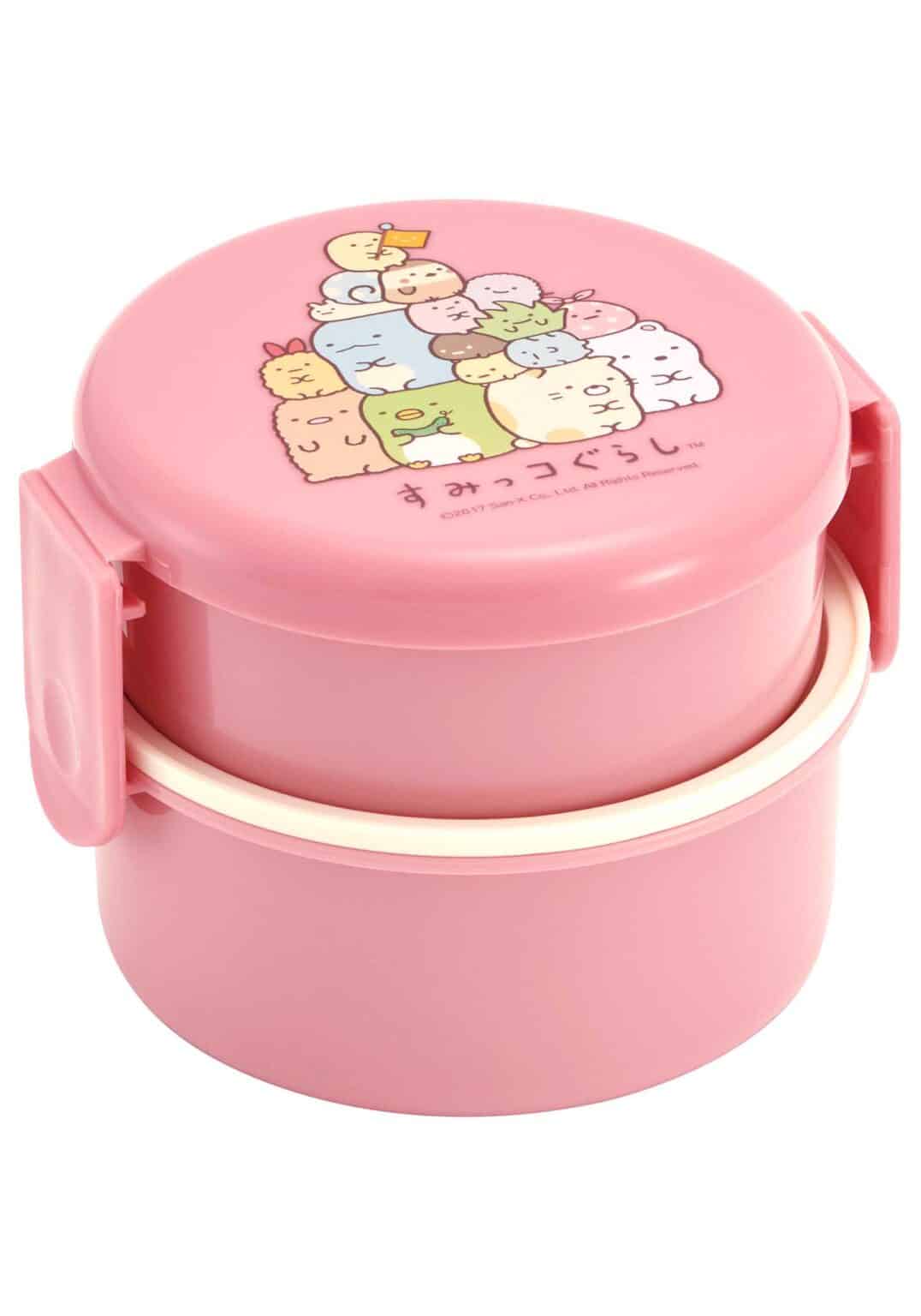 Clever Idiots Sumikko Gurashi Round Bento Lunch Box with Fork Kawaii Gifts