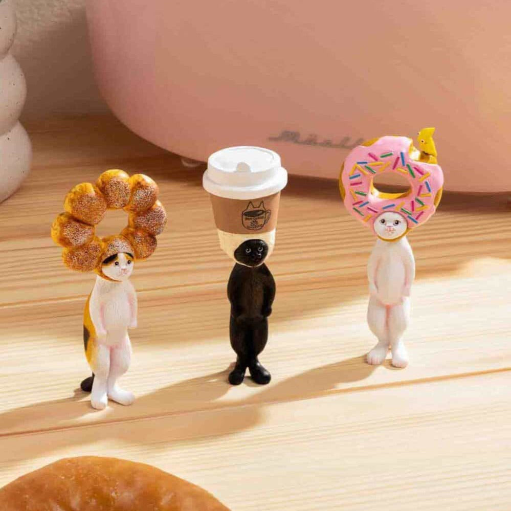 Clever Idiots Kitan Club: Cat Donut Cafe 2" Figure Surprise Box Kawaii Gifts